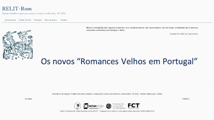 Os novos “Romances Velhos em Portugal”: Seminário RELIT-Rom 2021 | 27 de maio de 2021