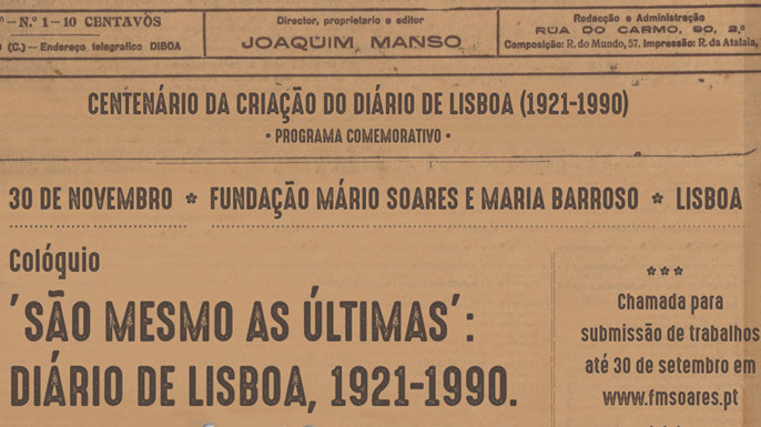 Colóquio “São Mesmo as Últimas”: Diário de Lisboa, 1921-1990 | Lisboa, 30 de novembro de 2021.