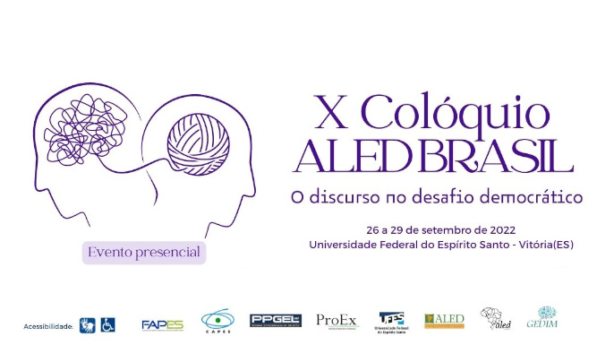 X Colóquio e IV Instituto da Associação Latino-americana de Estudos do Discurso | Vitória, ES, 26 e 29 de setembro de 2022