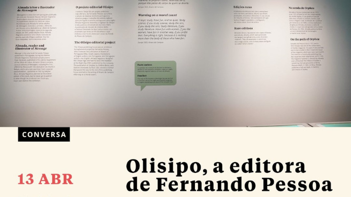 A conversa «Olisipo, a editora de Fernando Pessoa» terá lugar no dia 13 de abril na Casa Fernando Pessoa.