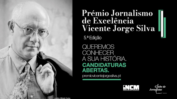 Abertas as candidaturas, até 30 de setembro de 2025, à 5.ª edição do Prémio Jornalismo de Excelência Vicente Jorge Silva