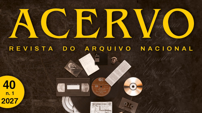 Chamada da revista Acervo, financiada pelo Arquivo Nacional: 