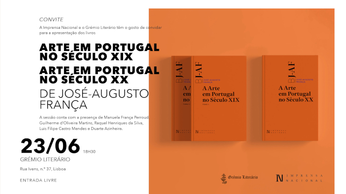 Imprensa Nacional — Lançamento dos Volumes 5 e 6 da Biblioteca José-Augusto França — Grémio Literário, Lisboa, 23 de junho de 2026