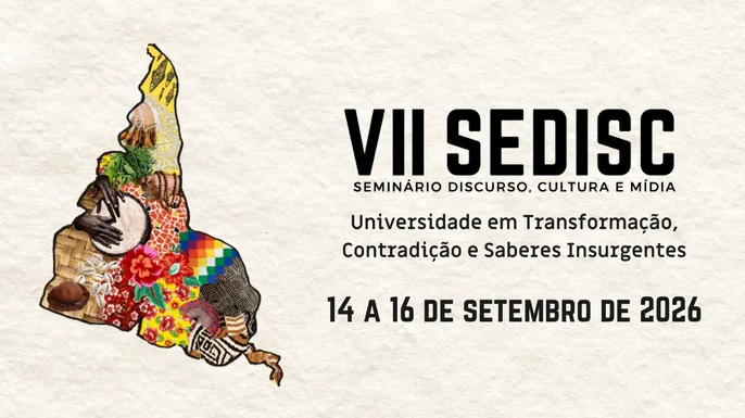 VII SEDISC em Palhoça: seminário sobre discurso, cultura e mídia em setembro de 2026